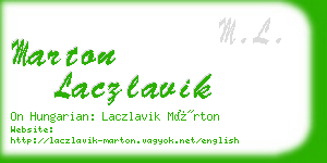 marton laczlavik business card